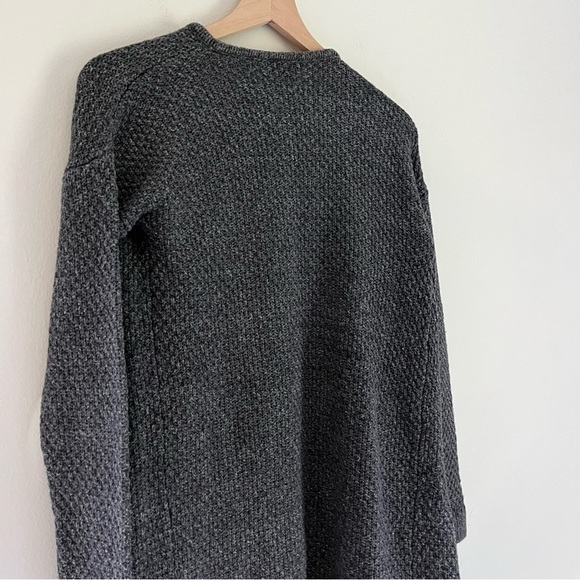 Theory Wool Women’s Open Front Pocket Sweater Cardigan in Dark Grey Size Small - Picture 4 of 8